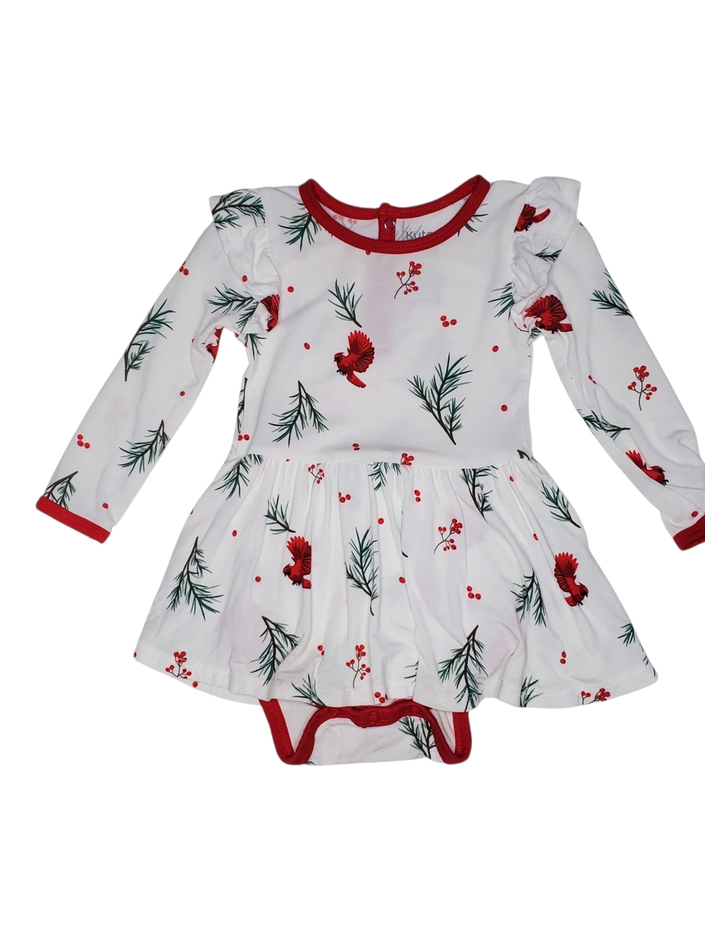 Kyte Baby Long Sleeve Twirl With Bodysuit Winterberry Baby Girls 12-18 Months